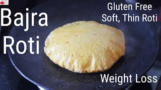 Bajra Roti  Tips To Make Soft amp Thin Masala Bajra Roti Recipe  Gluten Free Roti  Skinny Recipes [upl. by Adnoval]