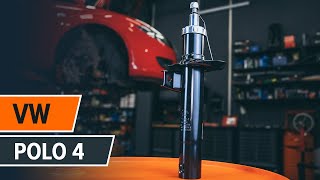 How to change front shock absorbers VW Polo TUTORIAL  AUTODOC [upl. by Sunda]