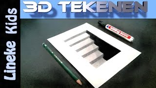 3D tekenen voor beginners KELDER TRAP [upl. by Debbi]