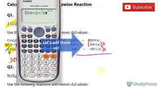 Calculating ΔG° for a Stepwise Reaction Question 1 [upl. by Nilyarg643]