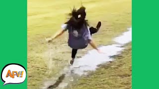 Slip Slide and FAIL 😂  Funniest Fails  AFV 2020 [upl. by Lerrud363]