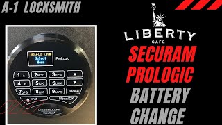 A1 Locksmith  How to change safe keypad battery  SecuRam ProLogic [upl. by Popper]